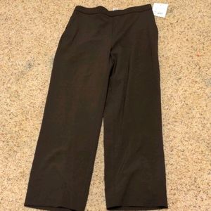 🌞 deals! Nwt Croft and Barrow 8 p petite stretch pants dark brown new